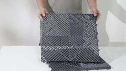 40 Pieces Garage Flooring Tiles 15.7Inx15.7in Interlocking Floor Tiles Non-Slip Heavy Duty Flooring Mat with 6000 Lbs Load for Gym Warehouse Workshop(black)