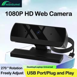 HD 1080P Web Camera with Microphone Autofocus USB Webcam PC Laptop Camera for Live Stream/Video Calling/Conference Plug and Play