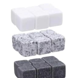 6pcs Whiskey Stones Sipping Ice Cube Cooler Reusable Whisky Ice Stone Whisky Natural Rocks Bar Wine Cooler Party Wedding Gifts