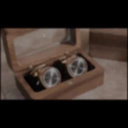 Solid Wood Black Walnut Window Exquisite Cufflink Box Sleeve Nails French Cufflink Collar Clip Box Package Gift Box