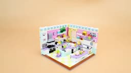 194PCS City Building Blocks Sets Kits Friends House Bedroom Kitchen Model 3 IN 1 Deform Brinquedos Educational Toys for Girls