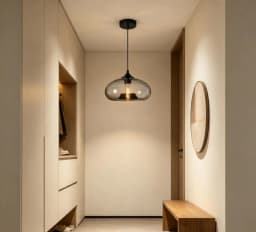 Minimalist LED Glass Hanging Light Nordic Creative Circular Pendant Light Cafe Kitchen Island Living Room Decor Pendant Lamp