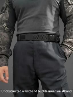 TUSHI New 3.8cm Tactical Inner Belt for Men Premium Nylon Rigid Hook & Loop Straps 95cm to 135cm Unbuckled Belt Male Waistband
