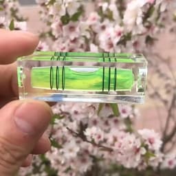 QASE High Precision CNC Acrylic Spirit Level Bubble 3 Lines Size 52x18x15mm 40x15x15mm 1PCS