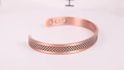 Copper Bracelets for Men, Pure Copper Magnetic Bracelet for Men with Neodymium Magnets, Adjustable Cuff Bangle Gift for Couple