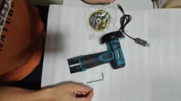 Hippcron 12V Electric Portable Angle Grinder Cordless Polishing Mini Cutting Blade Grinder Machine Lithium Battery Universal