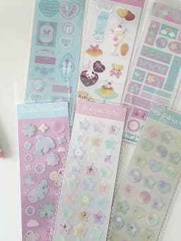 WAKAWAKA Hot Silver Bubble Stickers Scrapbook Stickers Cute Guka Card Decor Deco Stickers Journal Embellishments