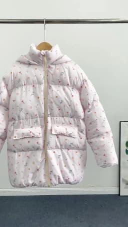 Unique Hooded Women's Winter Jacket Elegant Printed Thicken Pockets Full Sleeve Female Cotton Coat 2025 New Woman Coats Outwears