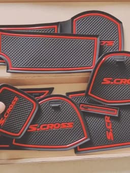 Car Door Inner Slot Mats Accessory For Suzuki SX4 S Cross S-Cross 2014- 2023 Anti-Slip Gate Slot Mat Door Groove Cup Pad Coaster