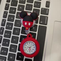 Retractable Cartoon Pattern Nurse Doctor Pocket Hang Clips Watches Colourful Hospital Medical Women Mens Badge Reel Clock