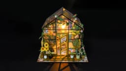 Doll House Kit Mini DIY Flower House Handmade 3D Puzzle Assembly Building Toys Home Bedroom Decoration With Furniture DollHouses