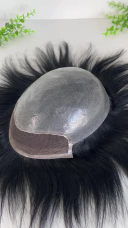 Lace Pu Men's Capillary Prosthesis 0.06-0.08mm Skin Toupee Hair Men Lace Front Hair Prosthesis Man Hair System Wigs Human Hair