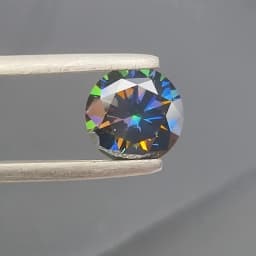 Moissanite Stone Round Cut Rainbow Purple Color DIY Charms Jewelry Making Ring Necklace Earrings Main Materials Certificate