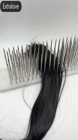 1pc 30cm White Hair Hackle with 100 pcs Needle for Comb Machine Weft Haaknaalden Crochet Locks Braids Hook Set Wigs Wig Agulha