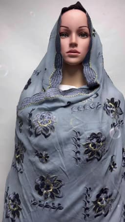 100% Cotton Fabric Rayon Cotton Thread Eembroidered Scarf High Quality African Women Hijab Muslim Scarf Dubai Excellent Style
