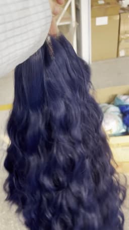 Light Blue Wig Synthetic Lace Front Wig Free Long Loose Curly Lace Wigs Glueless Synthetic Hair Wig Blue Cosplay Wig