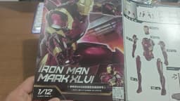 Fondjoy Anime Figure Iron Man MK46 Model Kit 1/12 Infinity Saga Ironman Mark 45 Mark 46 Assembly ABS Joint Movable Kids Toy Gift