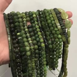 Natural Stones Green Canada Jade Beads Round Faceted Geometric Shape Loose Jewelry Beads for Making Bracelets DIY Accessories