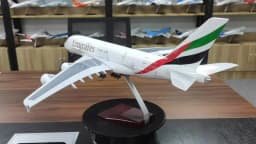 Airbus A380 UAE/Emirates Toy Plane Model 1/160 Scale 18 Inches Large Model Airplane Toy Kits with Stand Airliner Model Plane