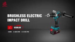 ONEVAN 13MM 650N.M Brushless Electric Impact Drill 20+3 Torque Cordless Screwdriver Drill Power Tool For Makita 18V Battery Pin