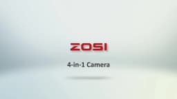 ZOSI 1080p Security Camera 80ft Night Vision AHD / TVI / CVI/CVBS Waterproof for Outdoor Video Surveillance Camera