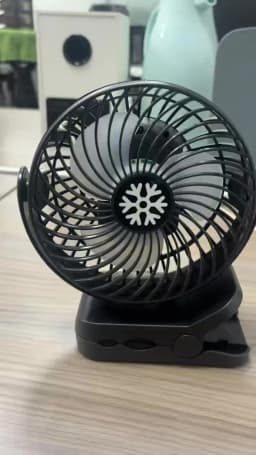 Portable camping fan with rechargeable 10000mAh battery, three-speed, 360° rotation, with hook for remote control