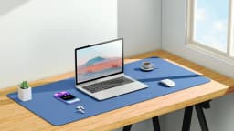 Non-Slip Desk Mat, Waterproof Desk Pad Table Protector, Large Mouse Pad Leather Writing Mat with Suede for Office /Home/Decor