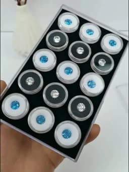 Transparent Loose Diamond Storage Box Acrylic Lid Gemstone Display Container Case Round Pearl Gem Jars Insert Holder Collector