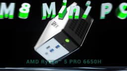 GMKtec M8 Mini PC AMD Ryzen 5 PRO 6650H 16GB RAM NO SSD NO OS Mini Desktop Computers Triple 4K Display, WiFi5.2,BT6E, USB-C, DP