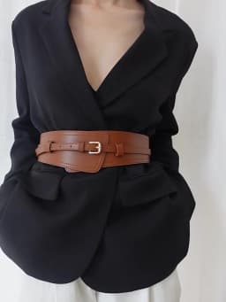 Simple Width Belt for Women Vintage Wide Leather Waistband Genuine Leather Waist Belt Fashion Wide Belts