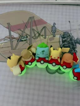 Authentic Pokémon Poké Ball Eevee Handmade Pikachu Night Light Cartoon Doll Desktop Ornament Children's Toys Christmas Gift