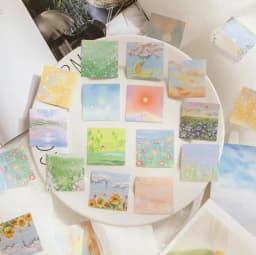 46 Pcs/Box Blue Secret Series Decorative Stationery Mini Stickers Set Scrapbooking DIY Diary Album Journal Stick Lable