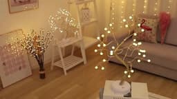 108 LED Tabletop Bonsai Tree Light Warm White Artificial Fairy Light Battery/USB Twinkling Tree Lamp for Christmas Wedding Home