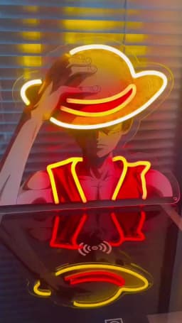 Anime ONE PIECE Luffy Switch USB Power Neon Sign Wall Decoration Game Room Party Man Cave Decor Kids Children Birthday Gift