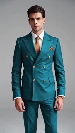 Mens Double Breasted Suit 2 Piece Slim Fit Wedding Suit for Men Blazer Prom Formal Suits Set