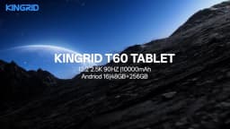 KINGRID T60 Tablet PC With Keyboard 12.2 inch 2.5K Display Android 16 Tablet UP To 48GB +256GB 10000mAh 5G WiFi/4G LTE BT Mouse Tablet Android