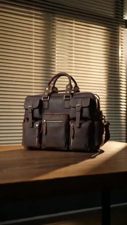 Vintage Men's Full Grain Leather Briefcase 16 Inch Laptop Messenger Bag Genuine Leather Business Travel Crazy Horse Leather Hand