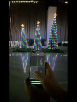 New Christmas Tree 400LED Lights App-Controlled DIY Pattern Display for Home Christmas Tree Decorations Lights