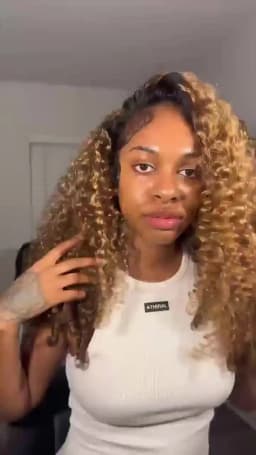 30 Inch Highlight Burmese Curly Half Wig Human Hair Wear and Go Wigs P4/27 Omber Brown to Honey Blonde 3-in-1 Machine Curly Wig For Women