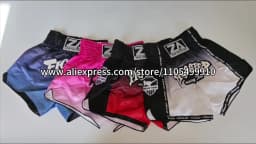 Pink Gradient Muay Thai Shorts Shiny Satin Elastic Waist Boxing Trunks Lightweight MMA Kickboxing Sparring Pants Men Women Kids
