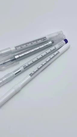 10Pcs Skin Marker Pen Kits Sterilized Package With Ruler Eyelash Extension Tool For Tattoo Piercing Scribe Skin Marker Pen