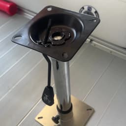 KOETSU Boat Seat RV Seat Base Set, Screw Rotating Pneumatic Adjustable Lifting Base, Easy and Convenient Installation