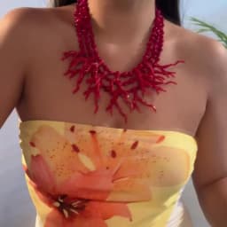 Exaggerated Red Coral Multi Layer Necklace for Women Bohemian Irregular Stone Beaded Choker Chain Vacation Party Jewelry Gift