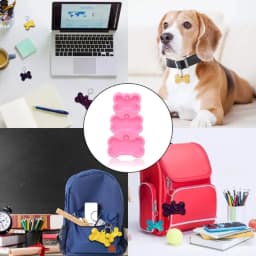 3-Cavities Dog Tag Bone Shaped Keychain Epoxy Resin Mold DIY Crafts Decorations Casting Tools Charm Jewelry Pendants Sil