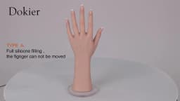 Dokier Realistic Silicone Material Female Hands Model Lifelike Silicone Female Hand Foot Mannequin for Hand Art Jewelry Display