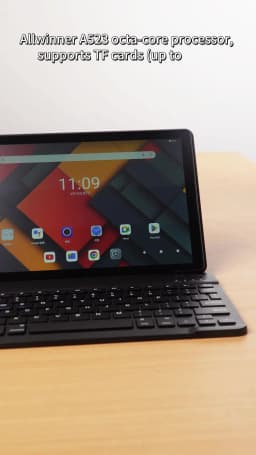 URAO 10 Inch Tablet Android 15 8-Core Tablets 24GB+128GB 1TB Expansion WiFi 6 5MP+8MP Stylus Keyboard Mouse Headphone PC PAD Set