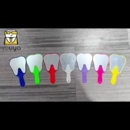 1PC Dental Mouth Mirror Tooth Shaped Mirror Handheld Unbreakable Plastic Makeup Mirror Dental Accessories Dentist Gift