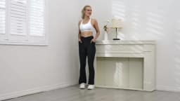 Womens Super Soft Crossover High Waisted Flare Leggings with Pockets Tummy Control Yoga Pants