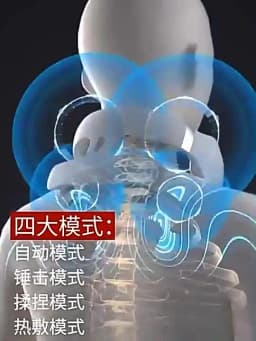 4-head Neck Massager USB Rechargeable Cervical Massager with Heat Electric Neck Massager Relaxation Gifts for Women Men Dad Mom