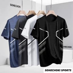 New Ice Silk Running Shirts Men Loose Short Sleeve Top Basketball Gym Sportswear For Male Fitness Workout Mesh Breathable Tee